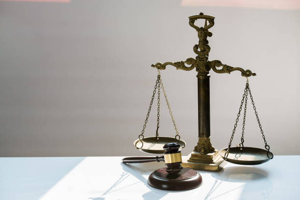 istock Law and Justice concept image, Gray background 1141874491