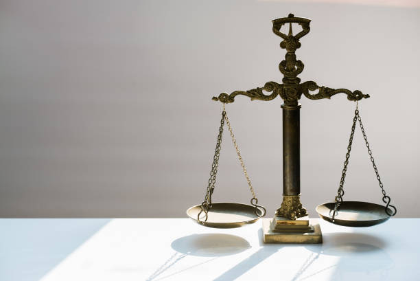 istock Law and Justice concept image, Gray background 1141875149