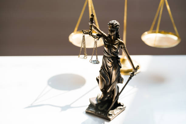 istock Law and Justice concept image, Gray background 1141877412