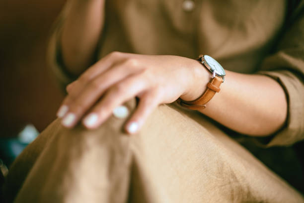 istock a woman sitting with feeling relaxed 1141877477