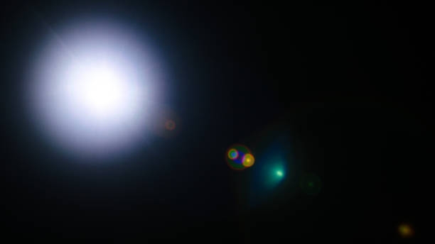 istock Abstract Natural Sun flare or Far star on the black background 1141879599