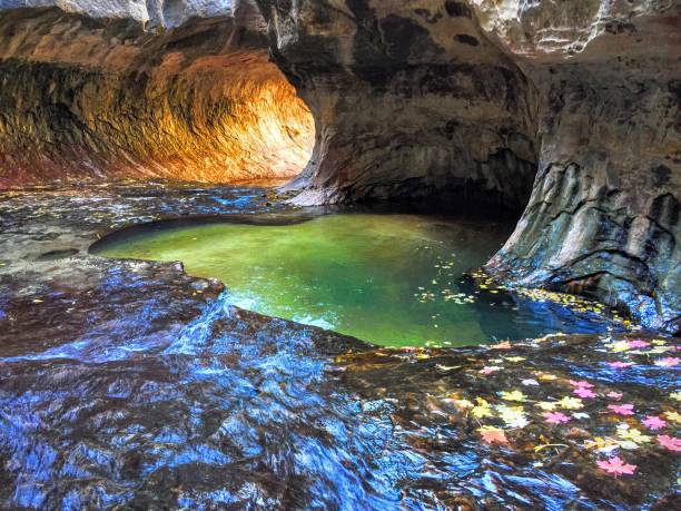 istock Flowing water, Subway of Zion 1141881454