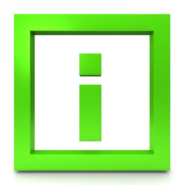 info sign information symbol help tip advice icon green 3d render graphic isolated on white background