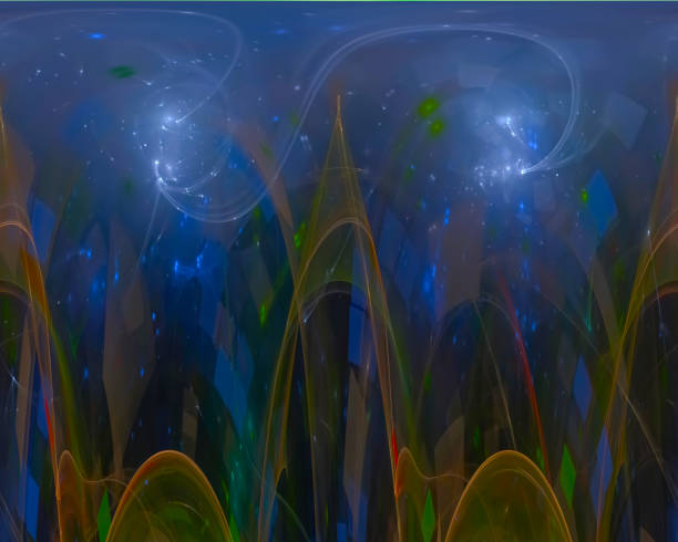 istock abstract digital fractal, fantasy design 1141893666