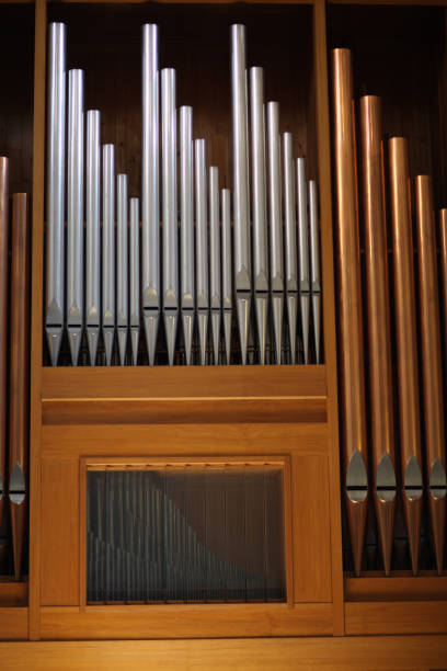 istock Copper and silver organ pipes 1141893953