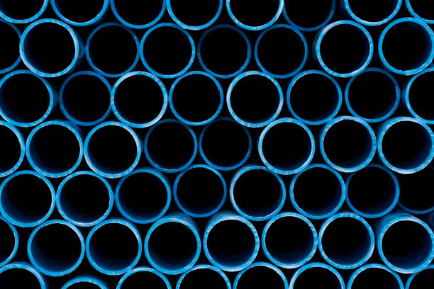 istock The cutting face of the blue PVC pipe. 1141896548