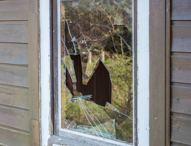 istock Burglary window pane vandalism 1141897408
