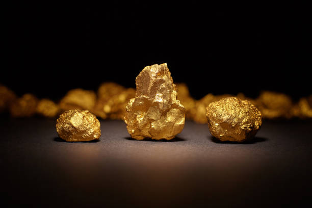 istock Closeup of big gold nuggets 1141899660