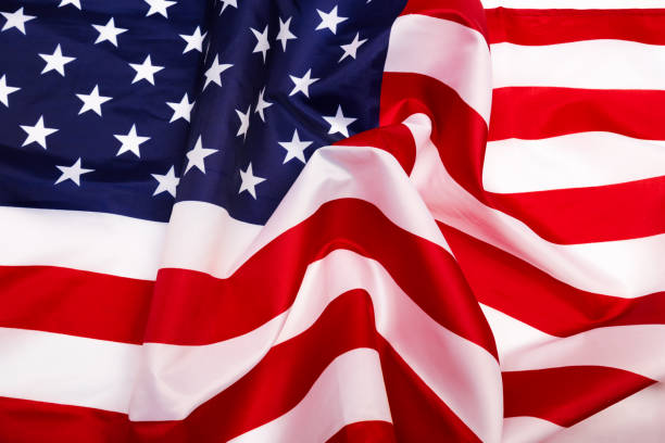 istock american flag isolated on white background - Image 1141899946