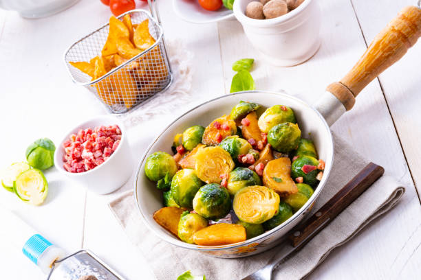 istock Roasted Brussels sprouts with honey and sesame from the oven 1141902282