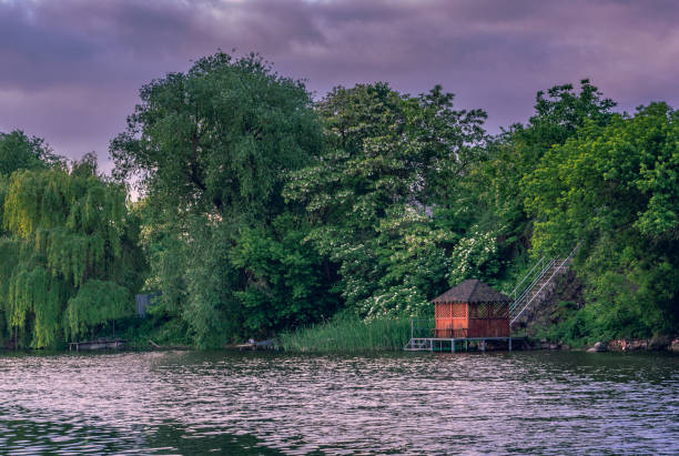 istock Sunrise in small town 1141902840