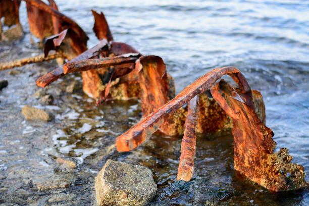 istock old worn rusty metal in the port 1141906081