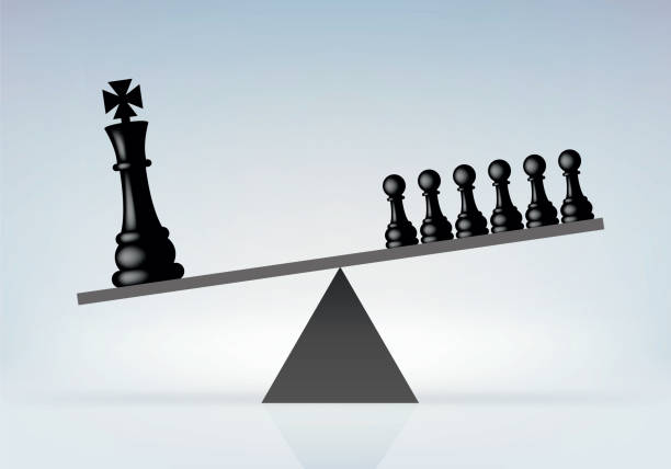 istock The King dominating the people with the concept of chess. 1141910043