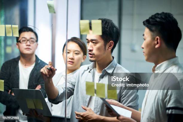 Young Asian Business People Meeting In Office Stock Photo - Download Image Now - Asian and Indian Ethnicities, Asia, East Asian Culture
