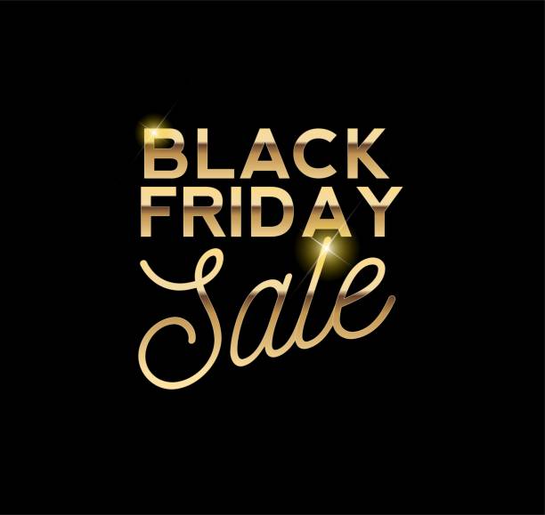 istock Beautiful gold Black Friday Sale banner on black background vector 1141914719
