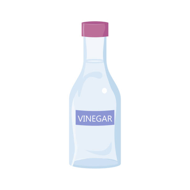 White Vinegar Bottle White Vinegar Bottle. Isolated on white background vinegar bottle stock illustrations