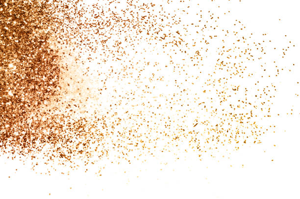 istock Background with gold glitter on white background 1141918179