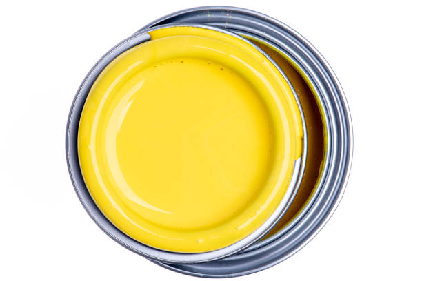 istock Can of Yellow Paint Top View Isolated on White 1141920997