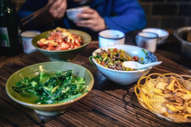 istock chinese food on wooden table 1141935371