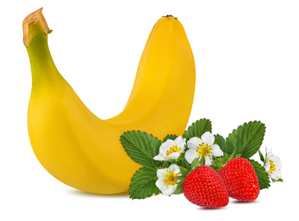 istock Bananas and strawberries isolated 1141940135