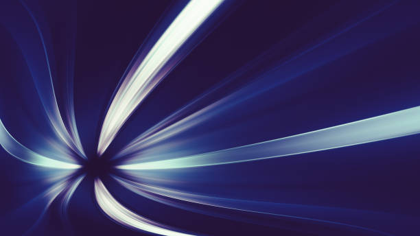 istock Blue glow blur lines abstract background 1141950188