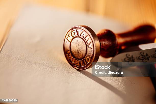 Notary Public Metal Stamp Stock Photo - Download Image Now - Notary, Seal - Stamp, Rubber Stamp
