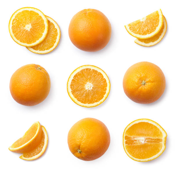 istock A set of oranges isolated on white background. 1141954618