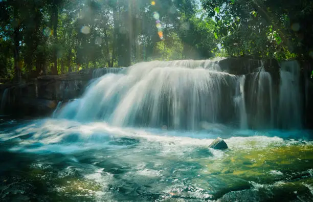 Photo of Waterfall at Phnom Kulen National Park. Cambodia