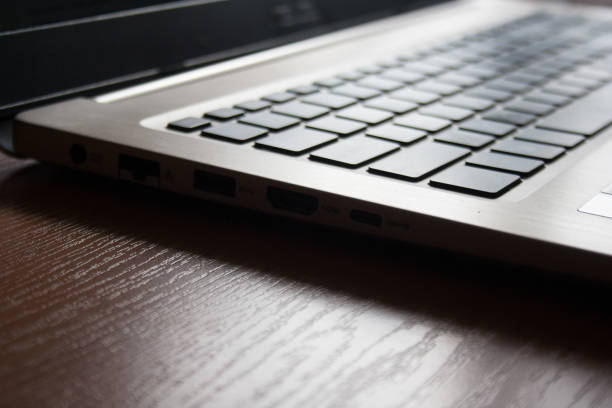 istock Business laptop keyboard background 1141959443
