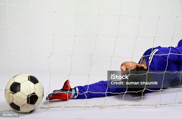 Soccer Goalkeeper Stock Photo - Download Image Now - 35-39 Years, Adult, Adults Only