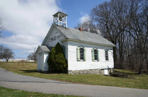 The Union one-room schoolhouse in Bangor, Pennsylvania.  The building was used from 1858 to 1922.