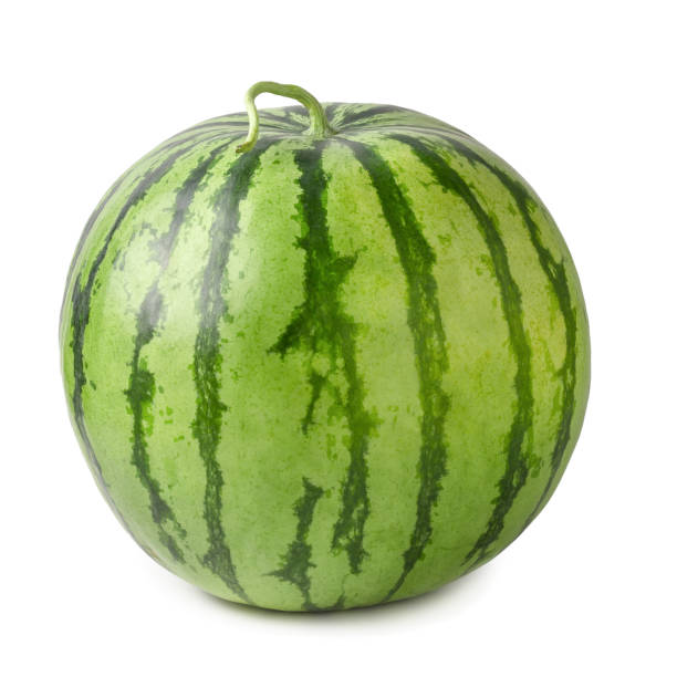 istock Ripe Watermelon fruit isolated over white background 1141975350