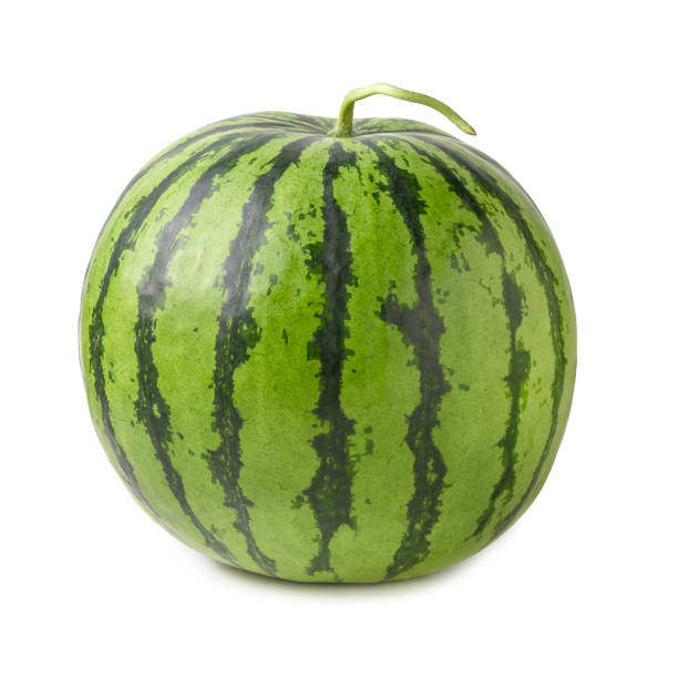 istock Ripe Watermelon fruit isolated over white background 1141975352