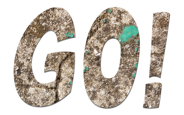 istock GO word with old concrete wall on white background 1141977110