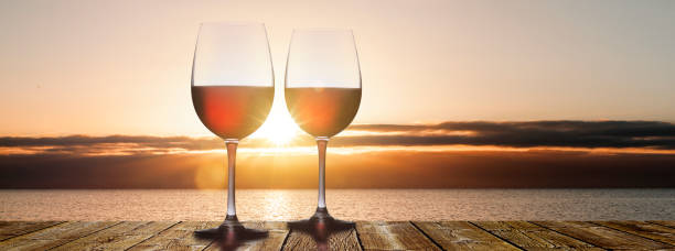 istock Sunset by the Sea with Wine 1141980824