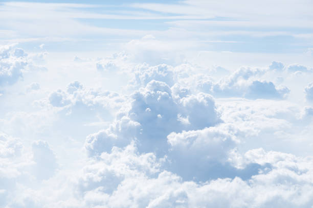 istock The sky is bright blue. There are clouds floating through. Feel relax when looking. See the sun on the sun. 1141981647