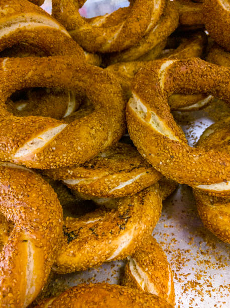 istock Turkish simits/bagels in the view 1141984250