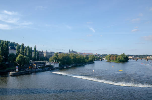 istock Vltava River seen from Jiraskuv bridge, Prague 1141987497