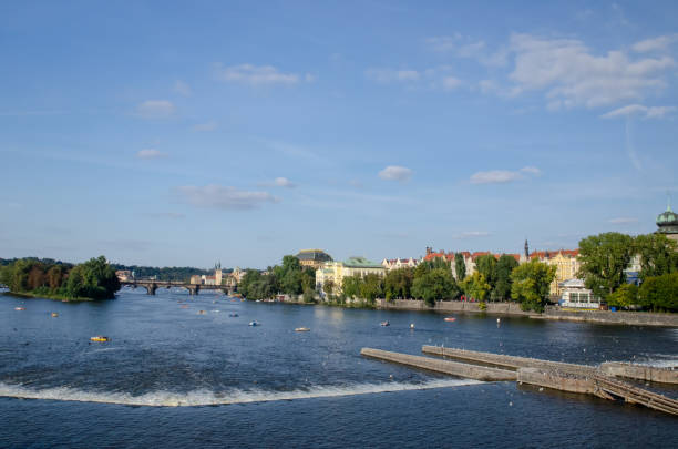 istock Vltava River seen from Jiraskuv bridge, Prague 1141987516