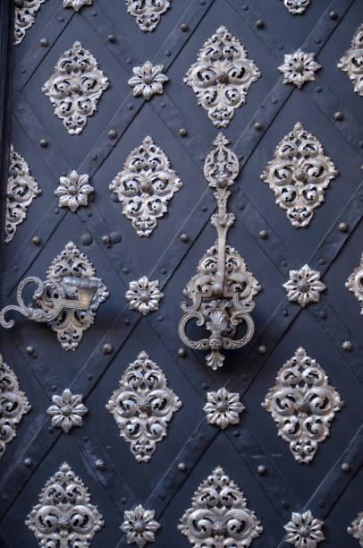 Old wooden door in Prague, Czech Republic. Prague is the capital and largest city of the Czech Republic.