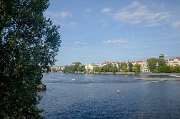 istock Vltava River seen from Jiraskuv bridge, Prague 1141987541