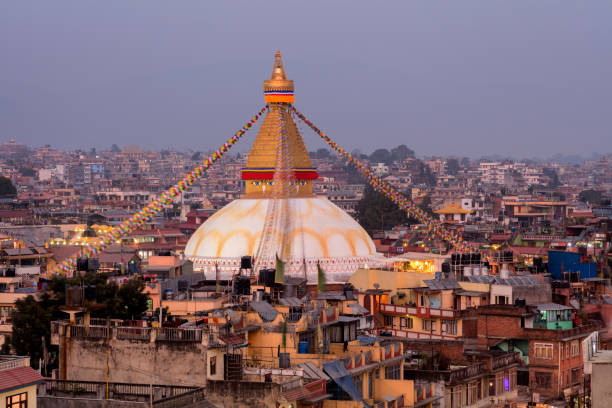 istock Boudhanath Iconic Buddhist Stupa in Kathmandu at Dusk, Nepal. 1141989757