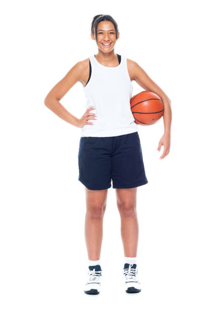 istock African American basketball player on white background - hands on hips 1141990922