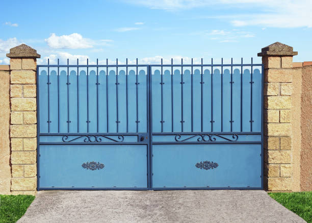 istock Portal in blue metal. 1141991745