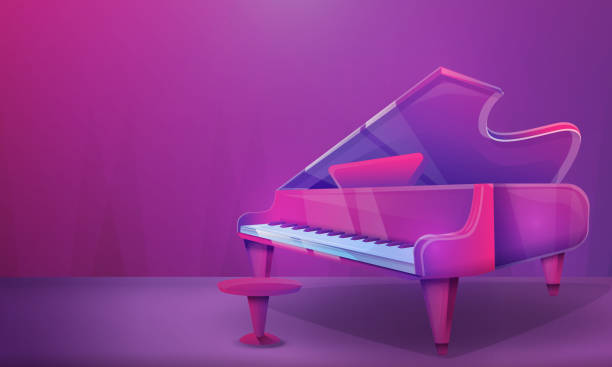 istock cartoon concert hall with piano, vector illustration 1141995833