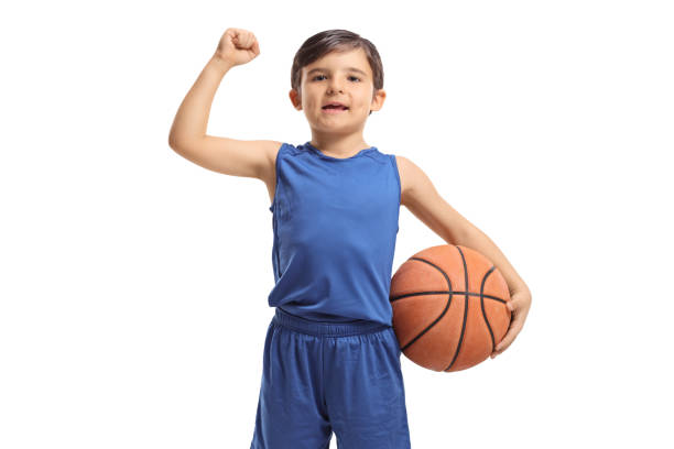 istock Happy little basketball player gesturing success 1141996250