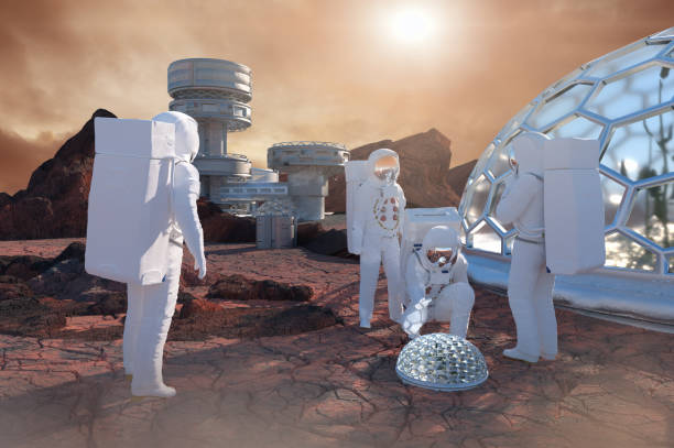 istock colony of the future on Mars render 3d 1141999211