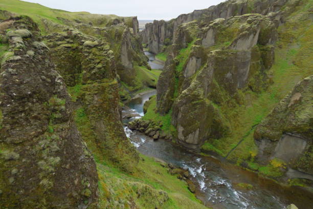 istock Fjadrargljufur Canyon, river cutting through rocks, Iceland 1141999909