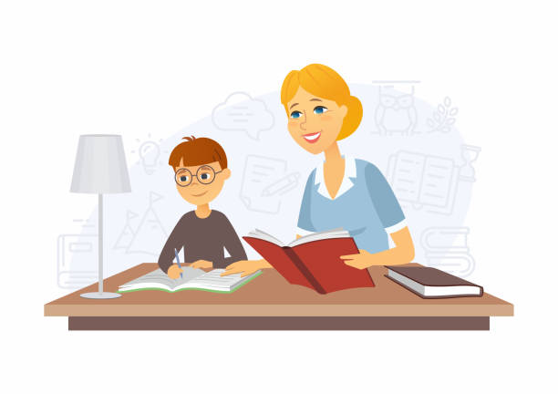 735 Cartoon Of Teacher Helping Student Stock Photos, Pictures &  Royalty-Free Images - iStock