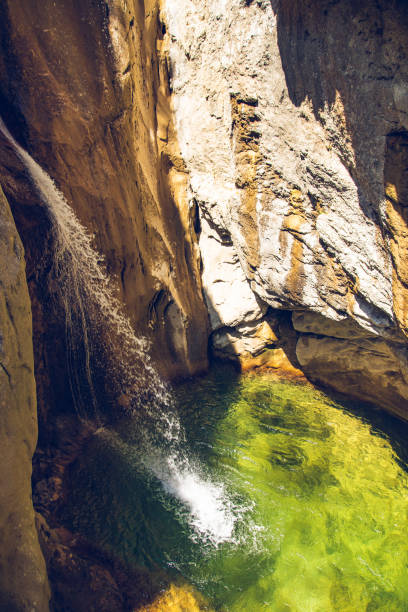 istock Mixnitz waterfall path along mountain stream. Tourist spot. Travel destination 1142001114